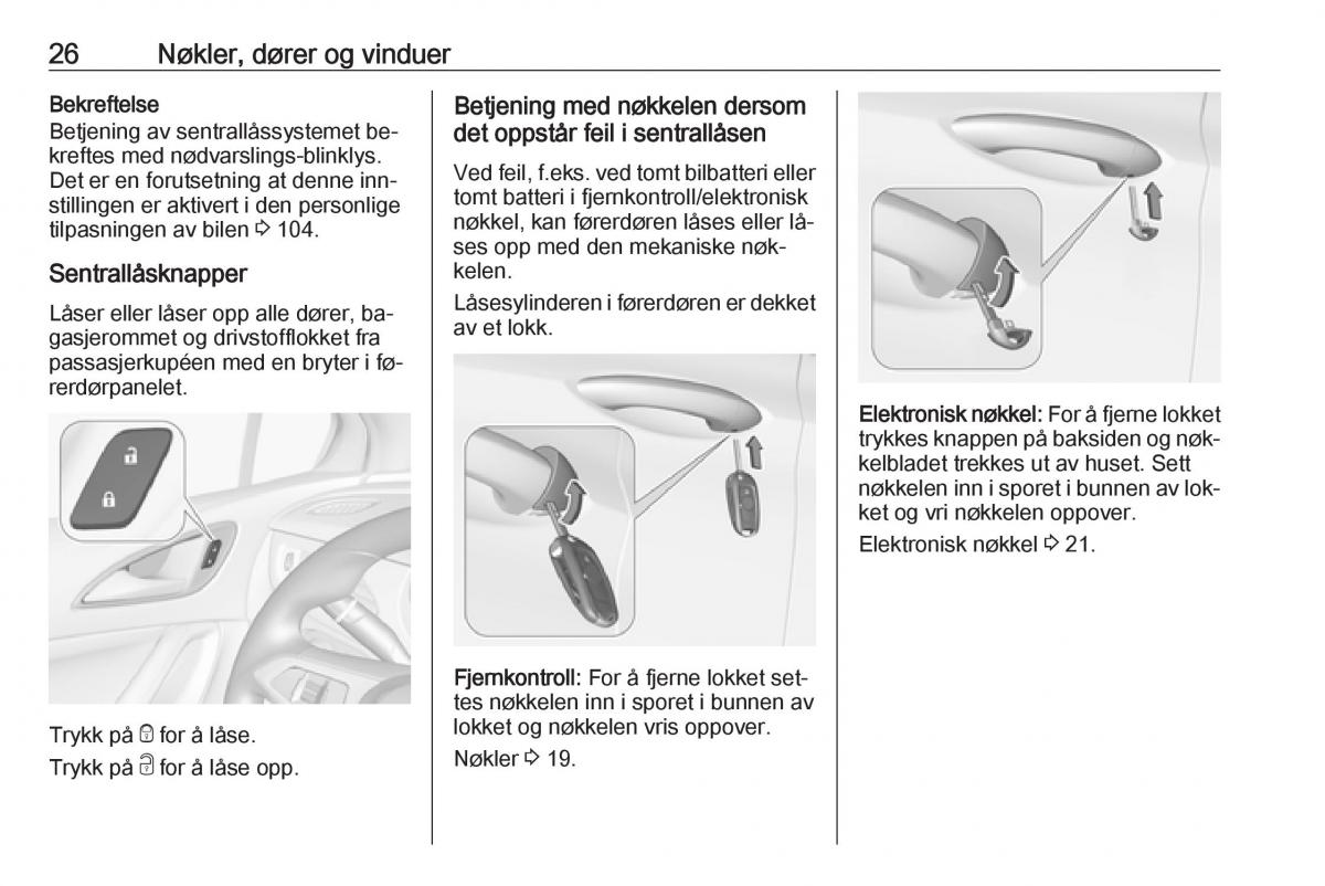 Opel Astra K V 5 bruksanvisningen / page 28