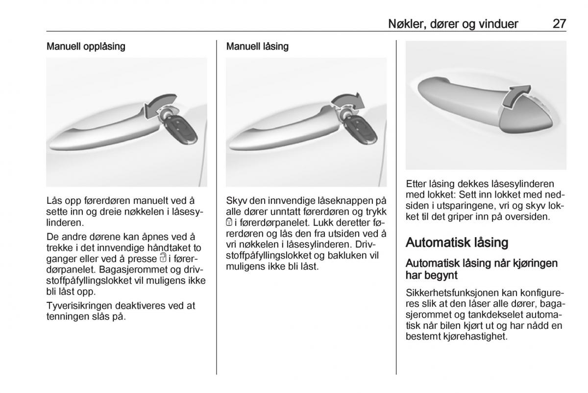 Opel Astra K V 5 bruksanvisningen / page 29