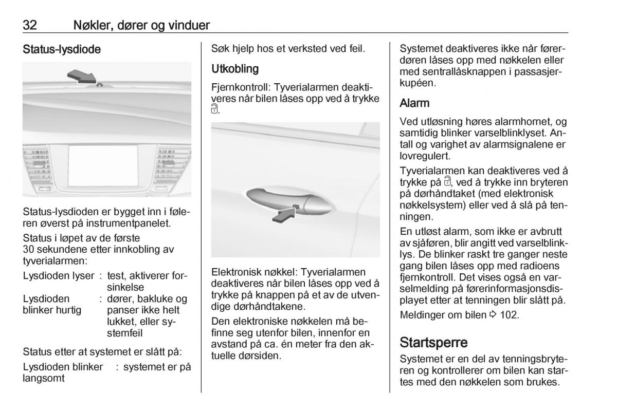 Opel Astra K V 5 bruksanvisningen / page 34