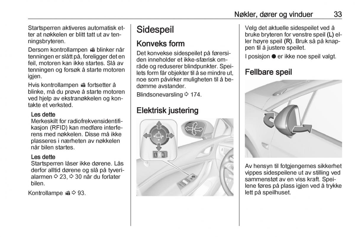 Opel Astra K V 5 bruksanvisningen / page 35