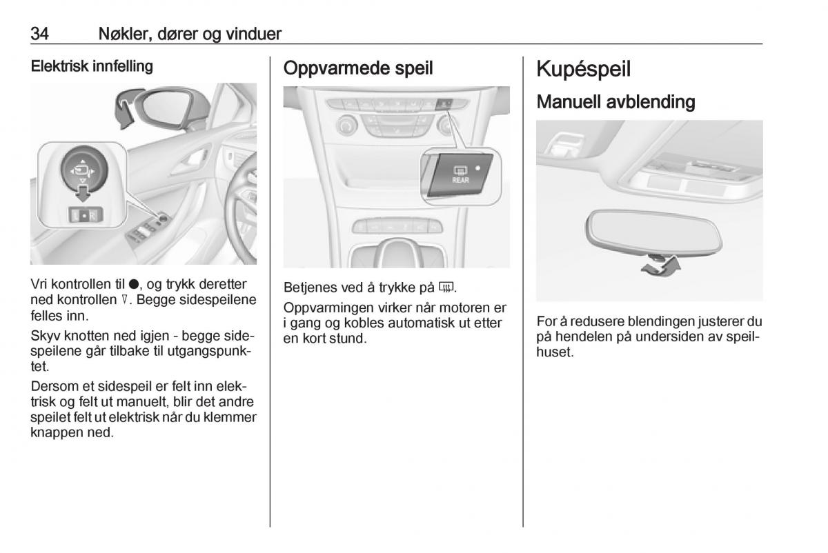 Opel Astra K V 5 bruksanvisningen / page 36