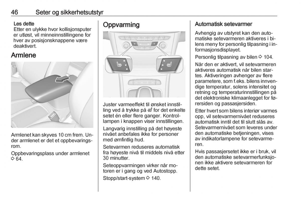 Opel Astra K V 5 bruksanvisningen / page 48