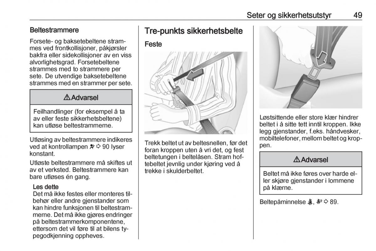 Opel Astra K V 5 bruksanvisningen / page 51