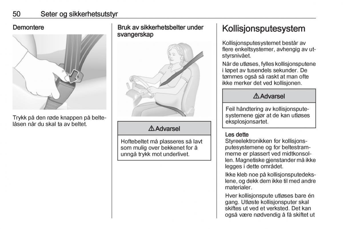 Opel Astra K V 5 bruksanvisningen / page 52