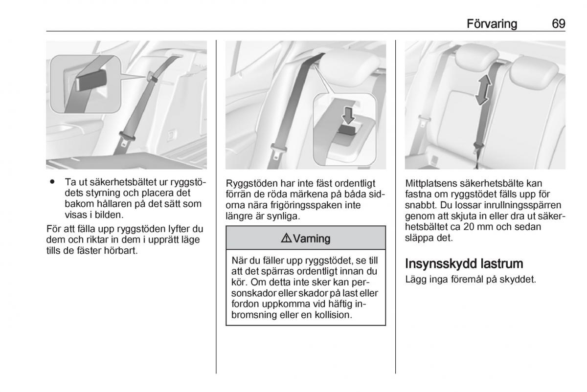 Opel Astra K V 5 instruktionsbok / page 71