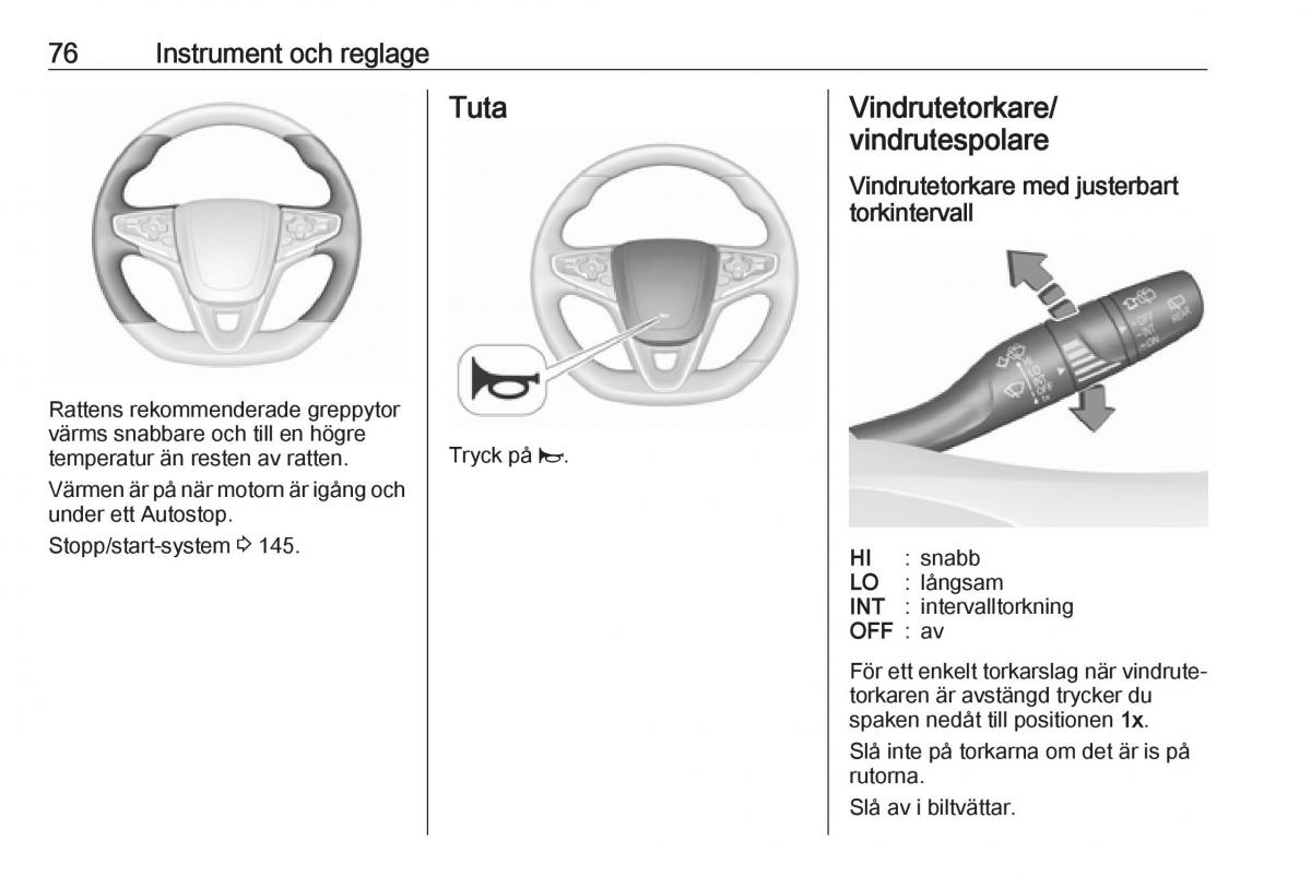 Opel Astra K V 5 instruktionsbok / page 78