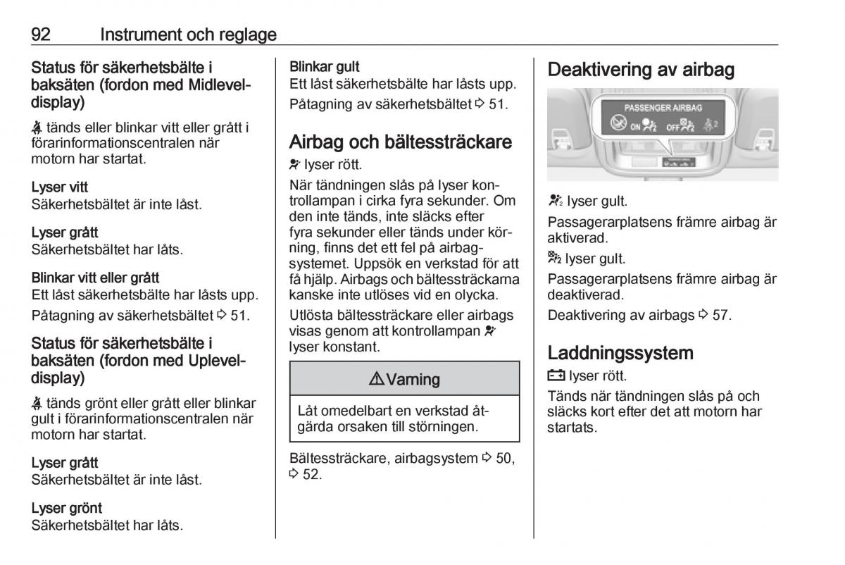 Opel Astra K V 5 instruktionsbok / page 94