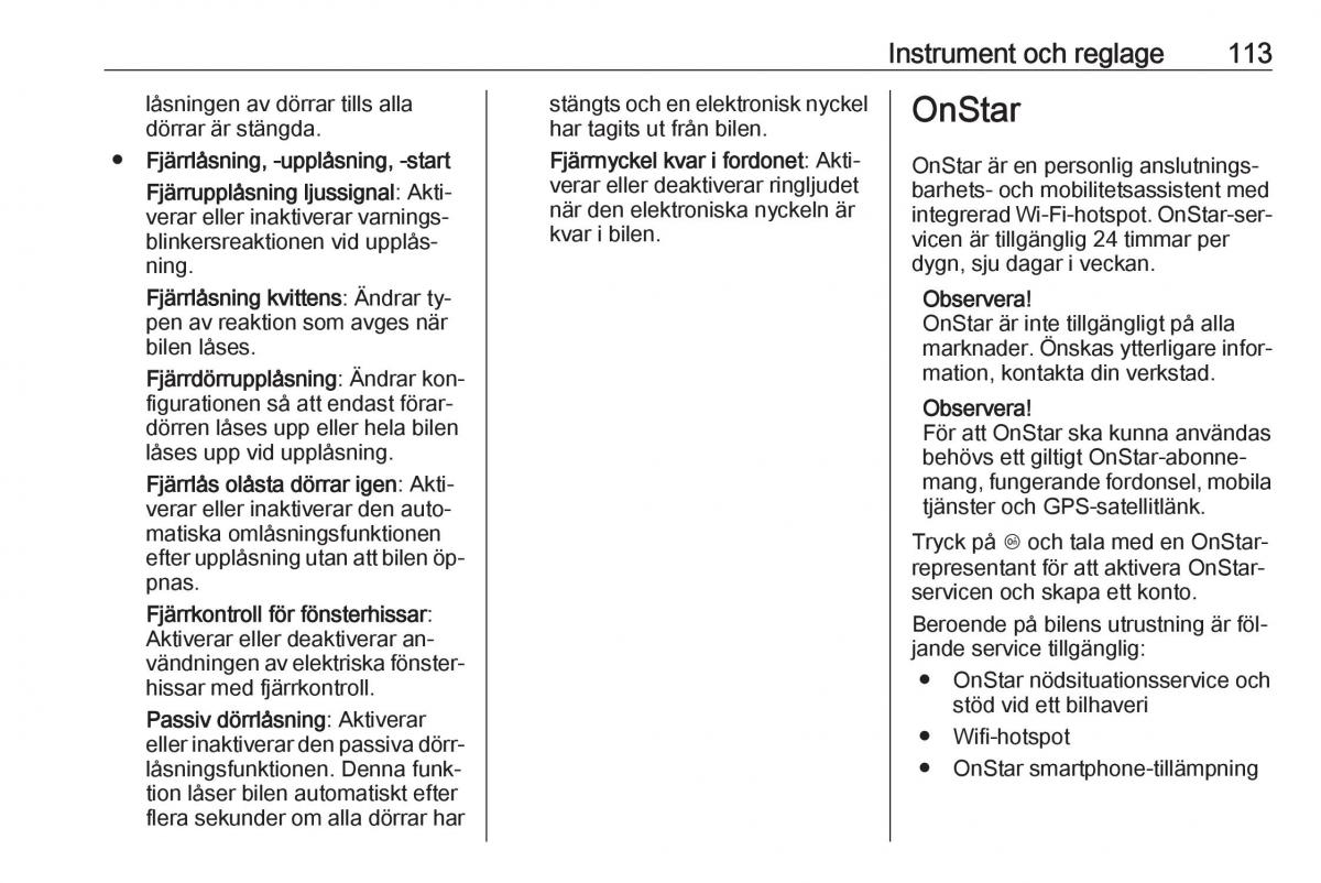 Opel Astra K V 5 instruktionsbok / page 115