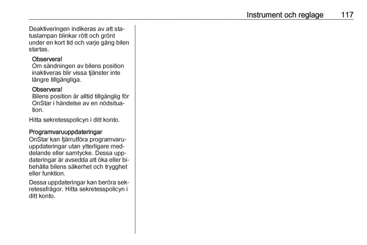 Opel Astra K V 5 instruktionsbok / page 119