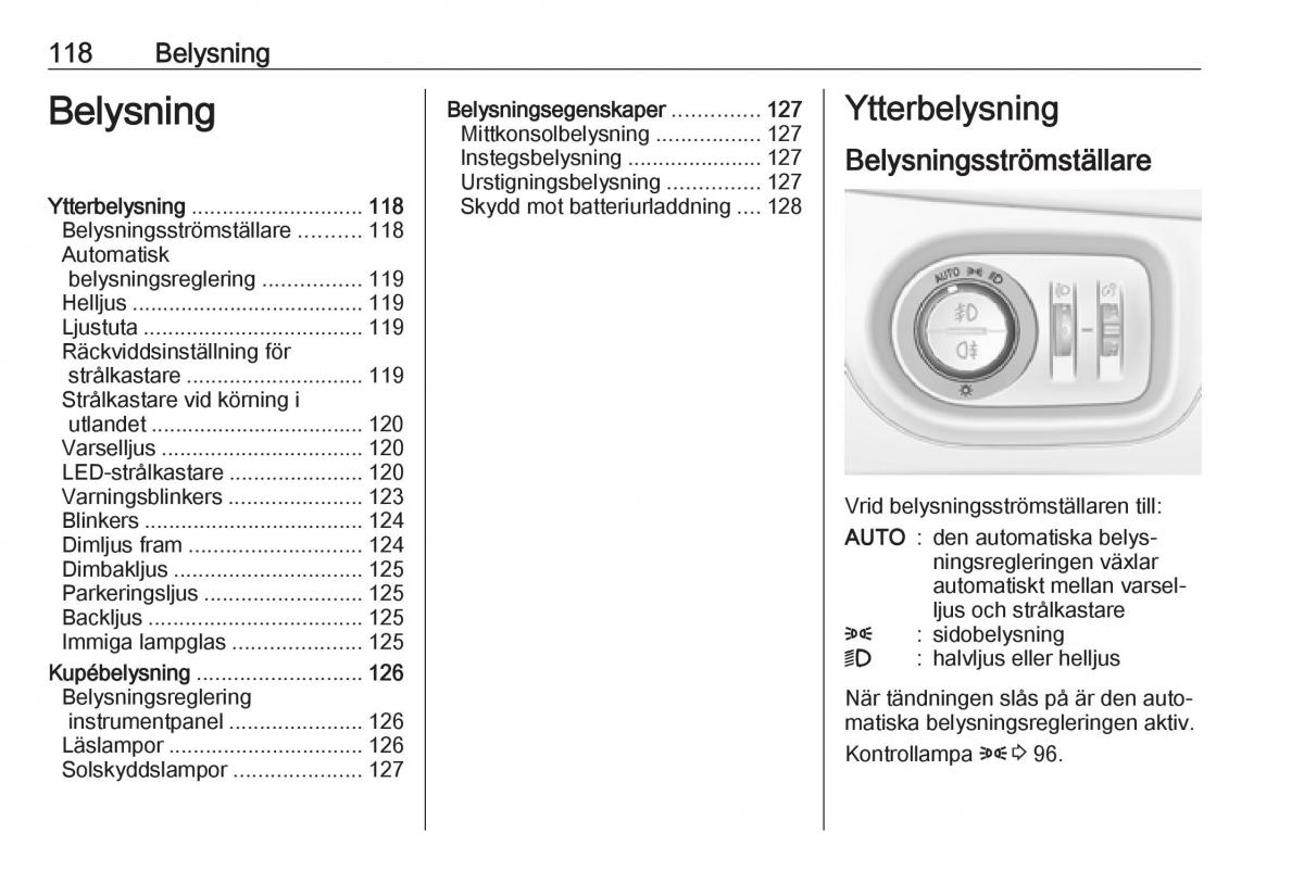 Opel Astra K V 5 instruktionsbok / page 120