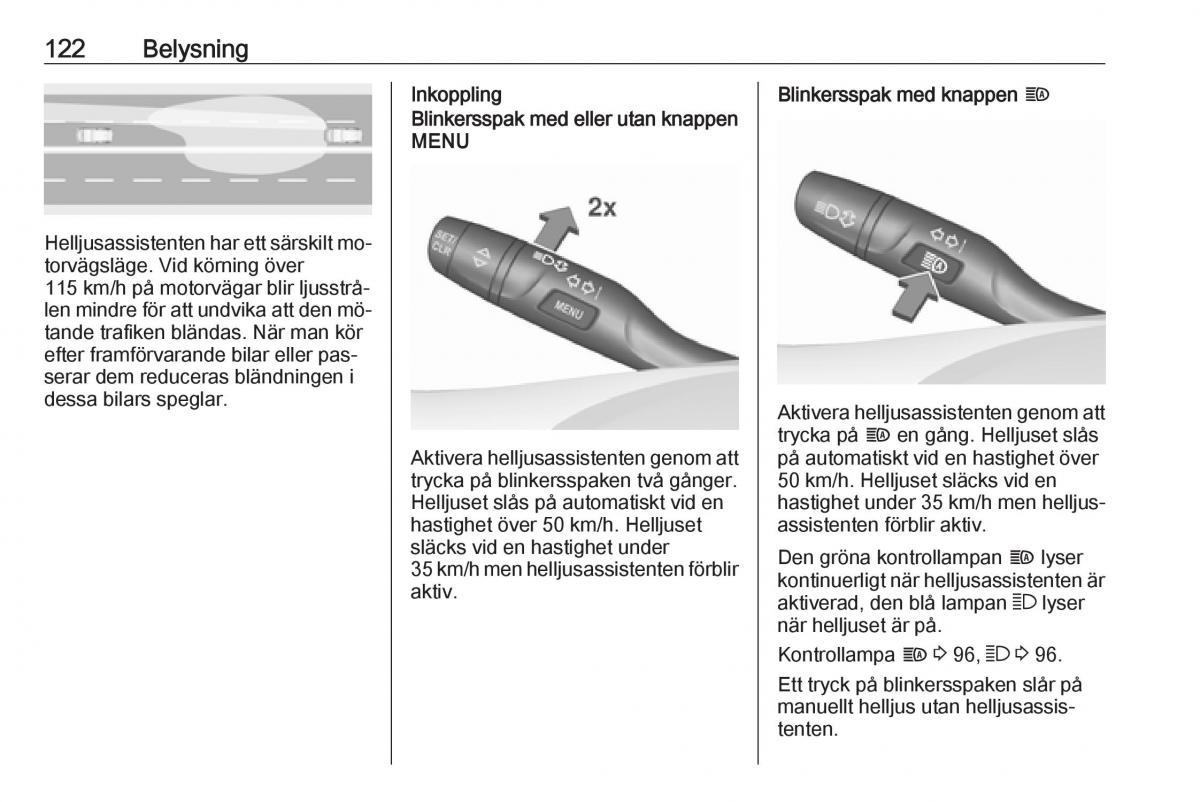 Opel Astra K V 5 instruktionsbok / page 124