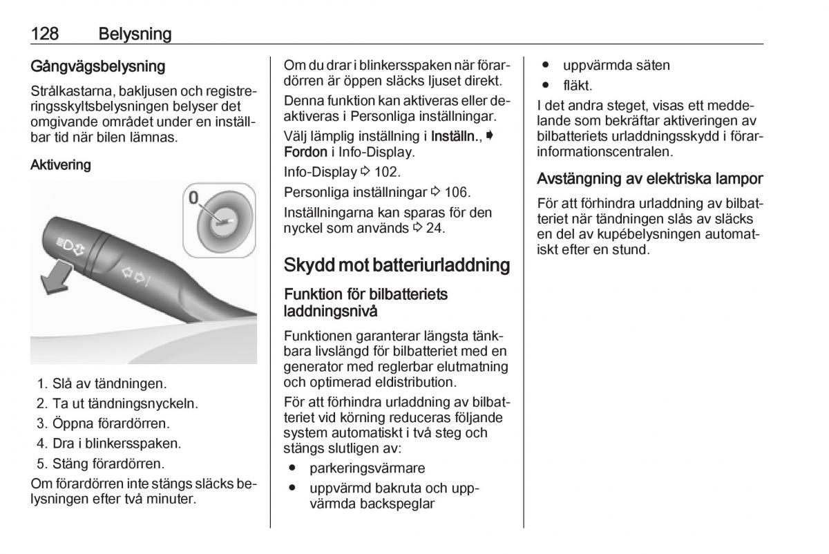 Opel Astra K V 5 instruktionsbok / page 130