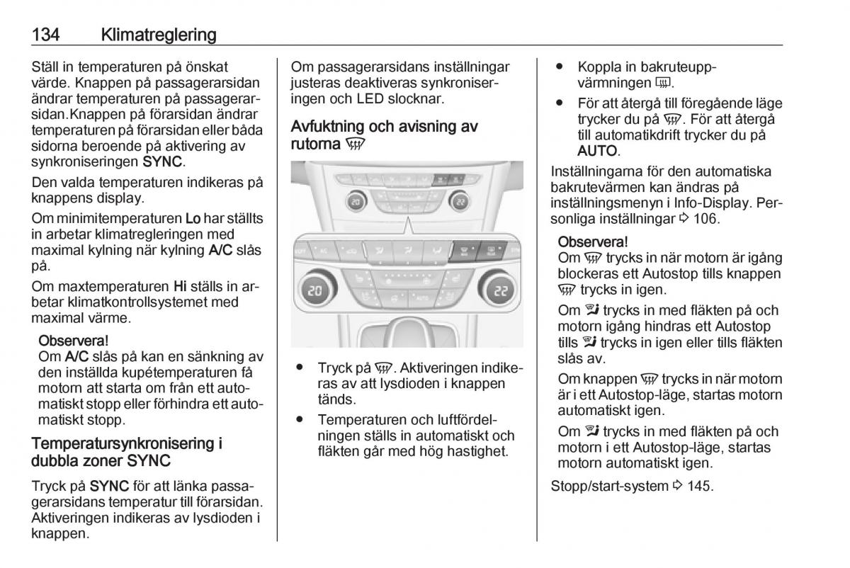 Opel Astra K V 5 instruktionsbok / page 136