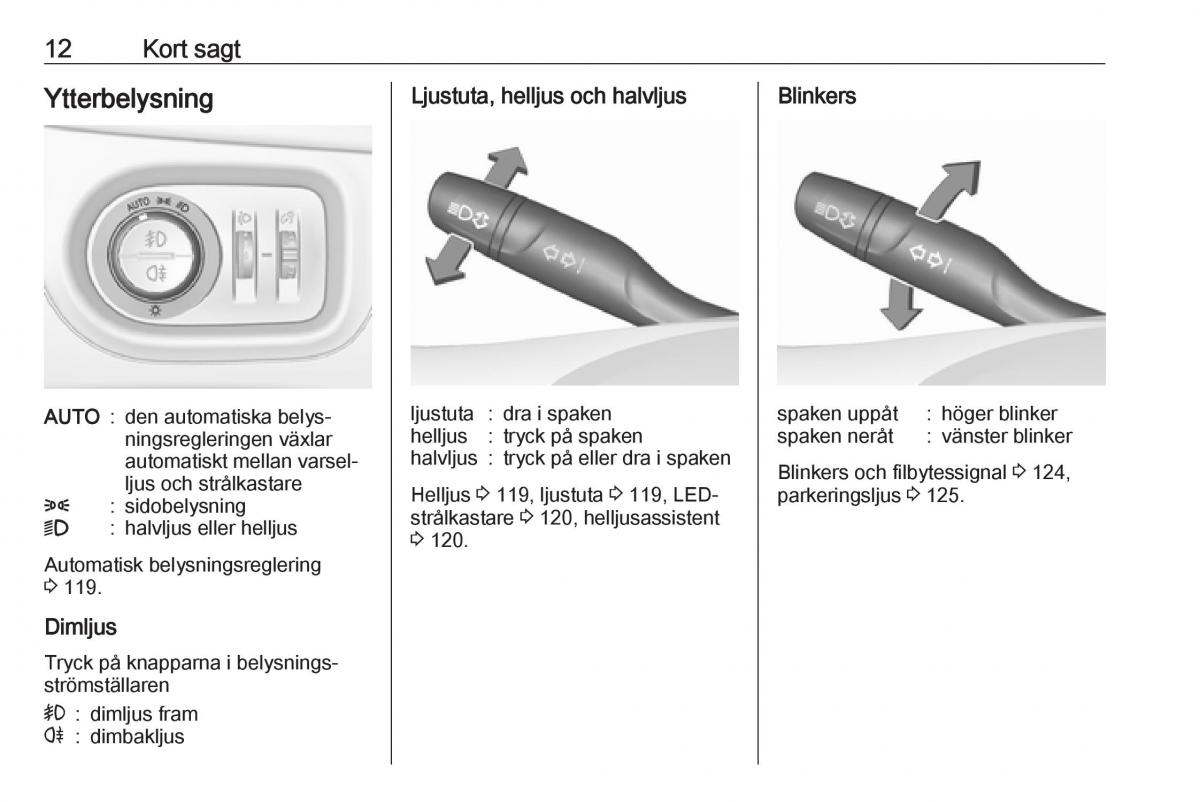 Opel Astra K V 5 instruktionsbok / page 14