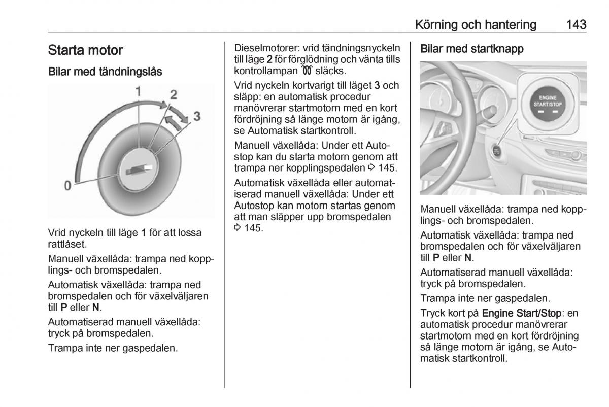 Opel Astra K V 5 instruktionsbok / page 145