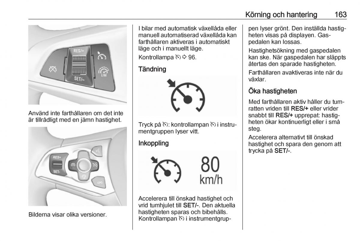 Opel Astra K V 5 instruktionsbok / page 165