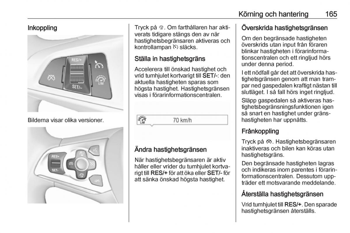 Opel Astra K V 5 instruktionsbok / page 167