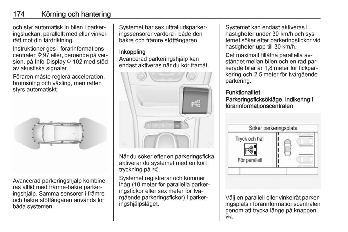 Opel Astra K V 5 instruktionsbok / page 176