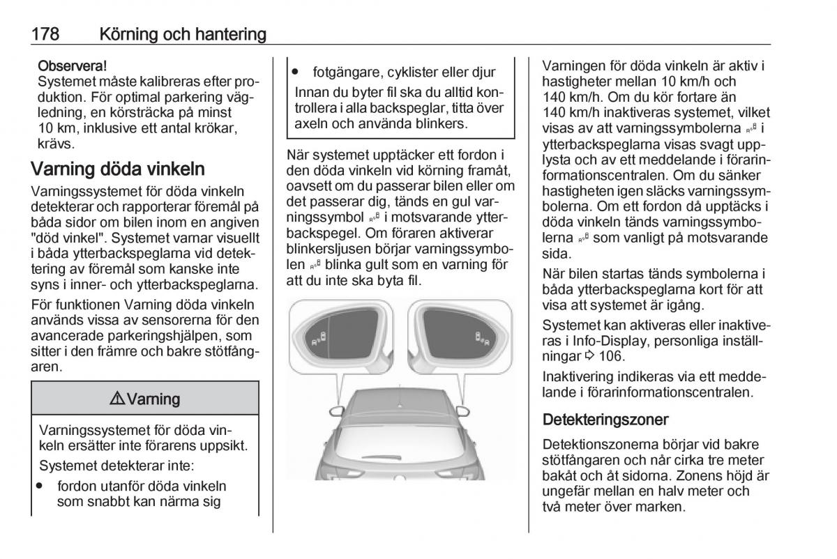 Opel Astra K V 5 instruktionsbok / page 180