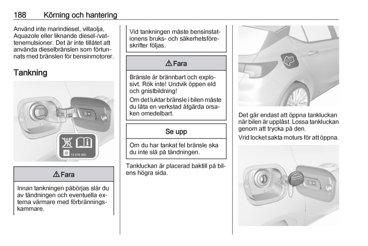 Opel Astra K V 5 instruktionsbok / page 190