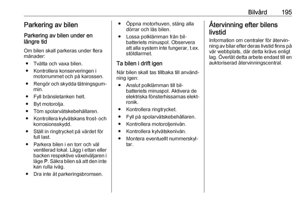 Opel Astra K V 5 instruktionsbok / page 197