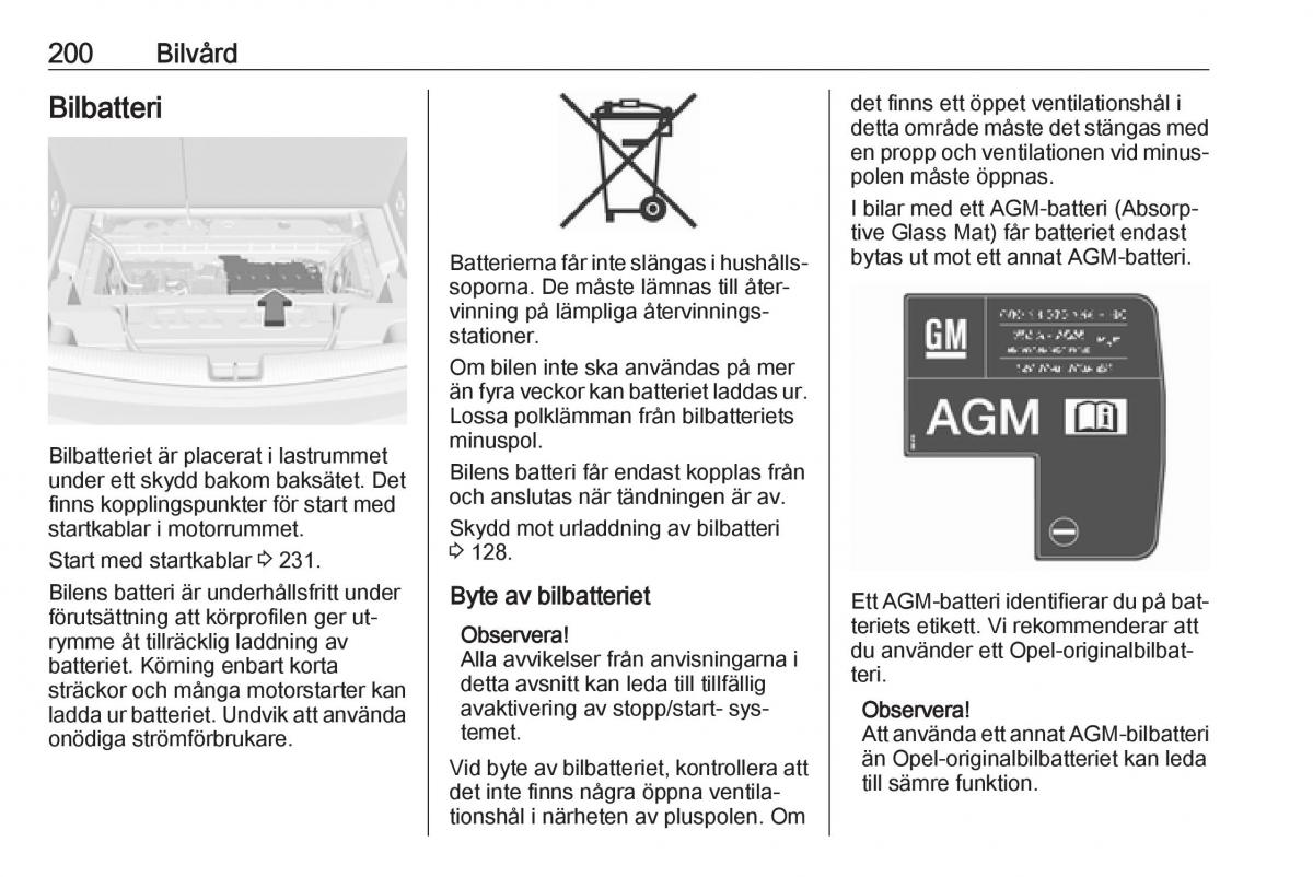 Opel Astra K V 5 instruktionsbok / page 202