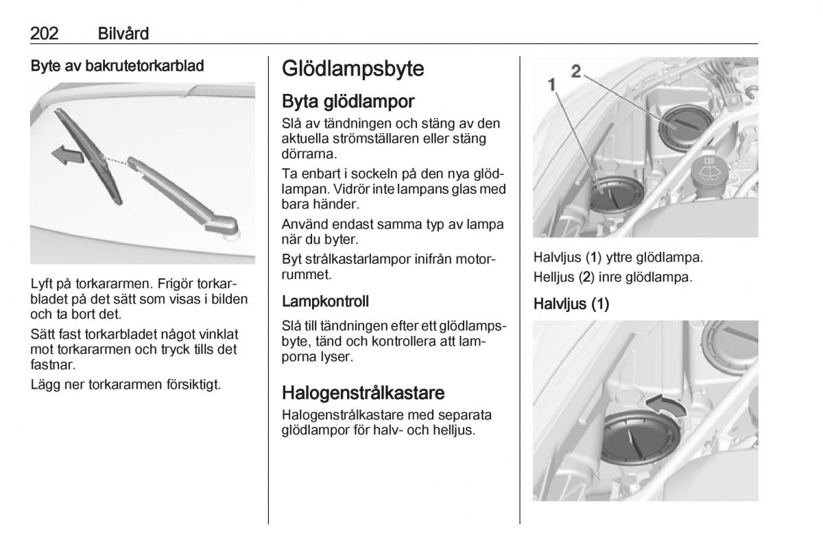 Opel Astra K V 5 instruktionsbok / page 204