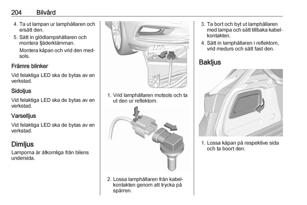 Opel Astra K V 5 instruktionsbok / page 206