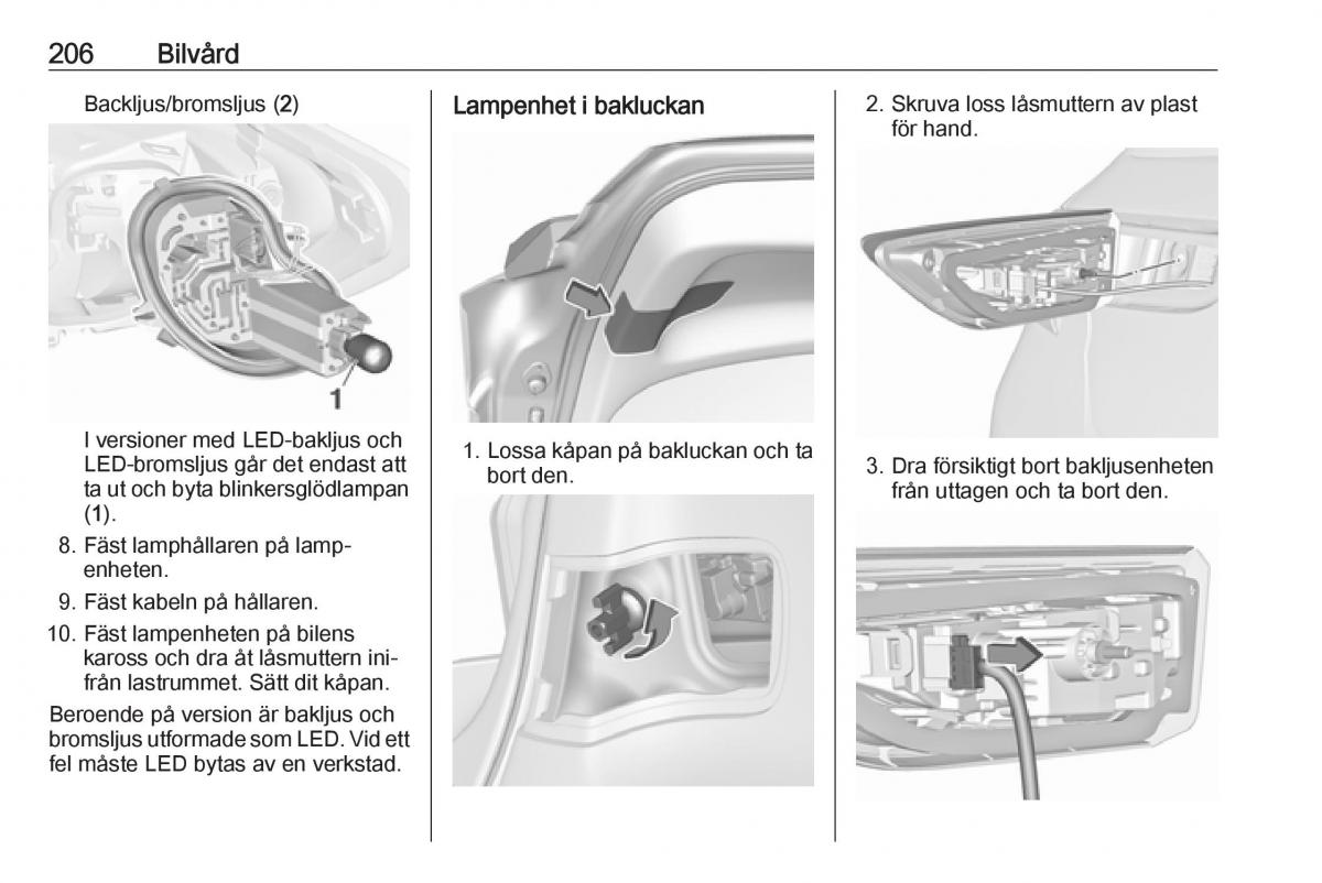 Opel Astra K V 5 instruktionsbok / page 208