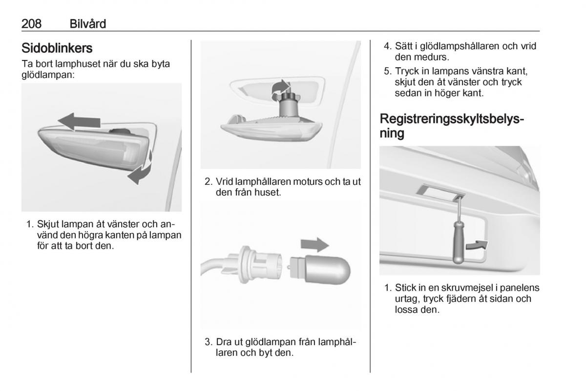 Opel Astra K V 5 instruktionsbok / page 210