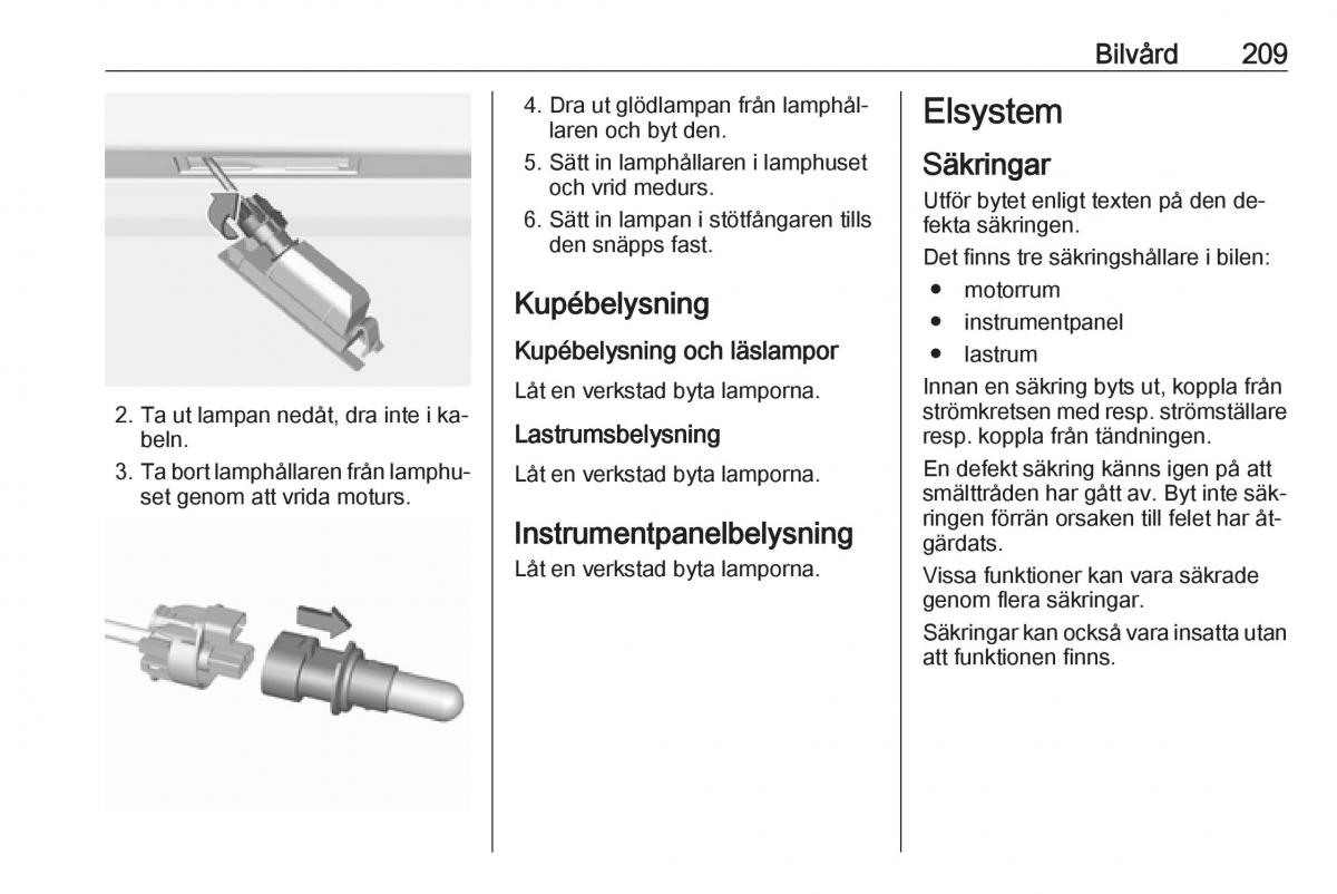 Opel Astra K V 5 instruktionsbok / page 211