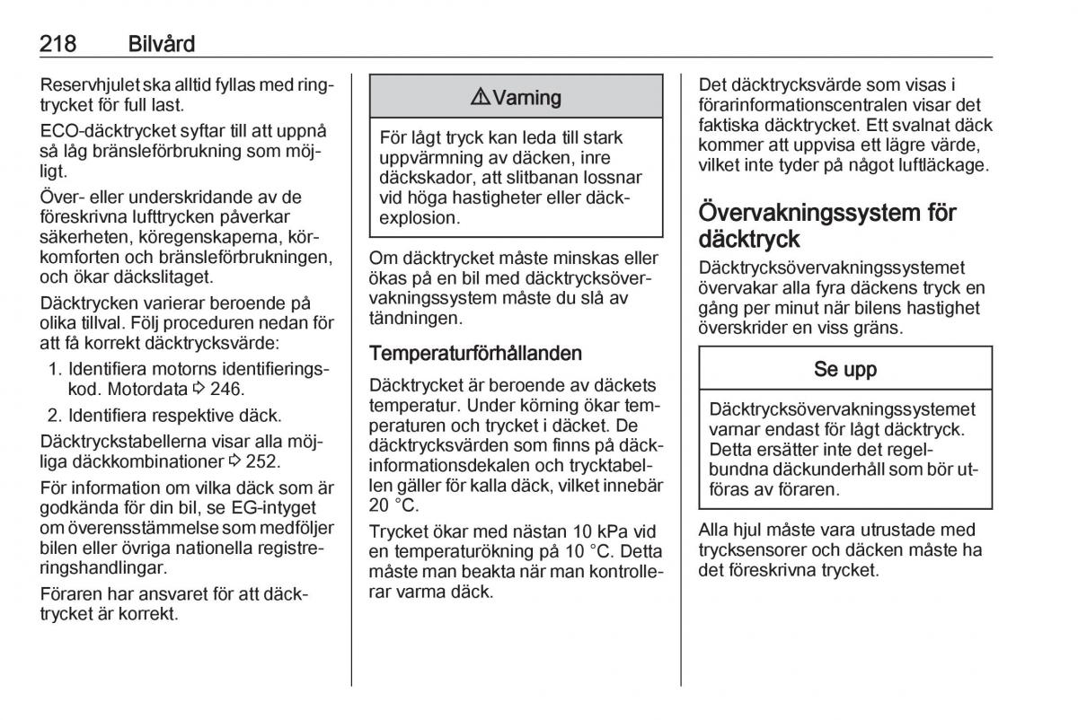 Opel Astra K V 5 instruktionsbok / page 220