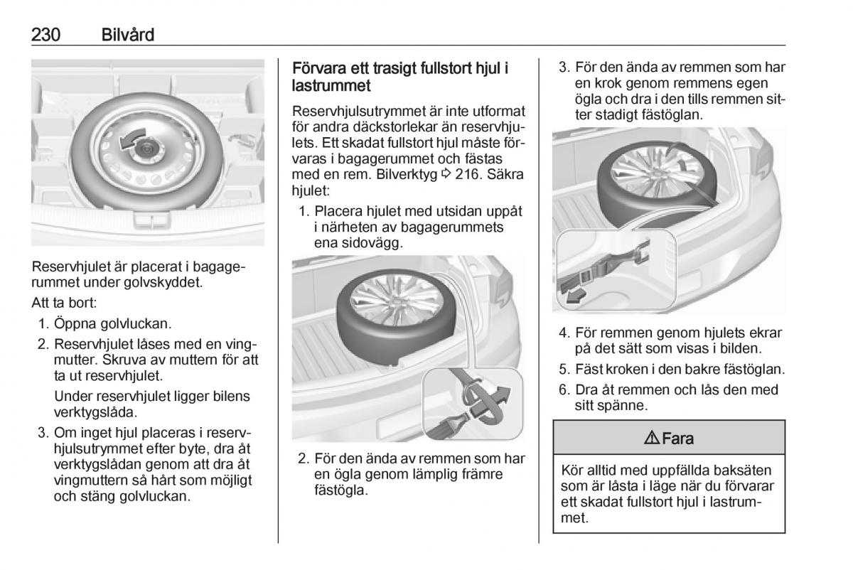 Opel Astra K V 5 instruktionsbok / page 232