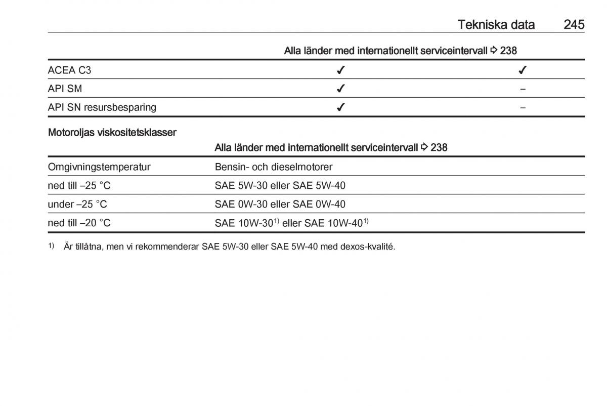 Opel Astra K V 5 instruktionsbok / page 247