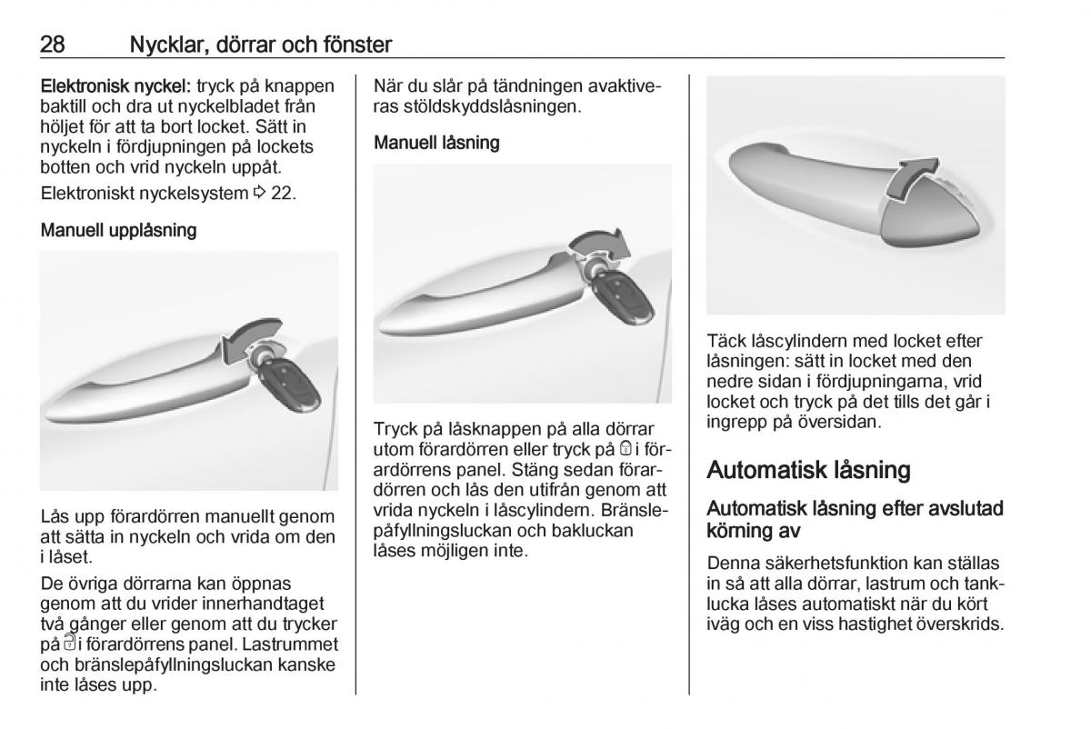 Opel Astra K V 5 instruktionsbok / page 30