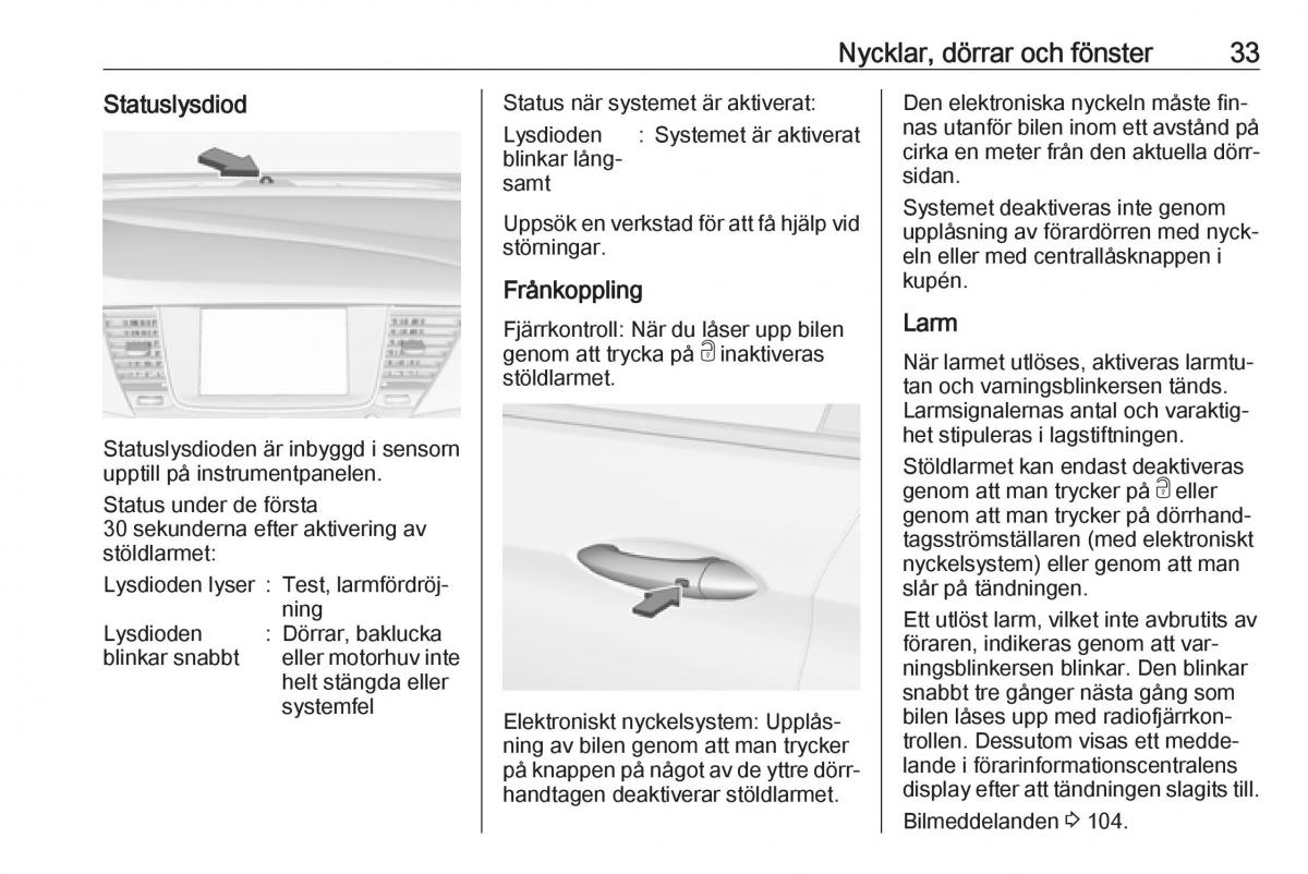 Opel Astra K V 5 instruktionsbok / page 35