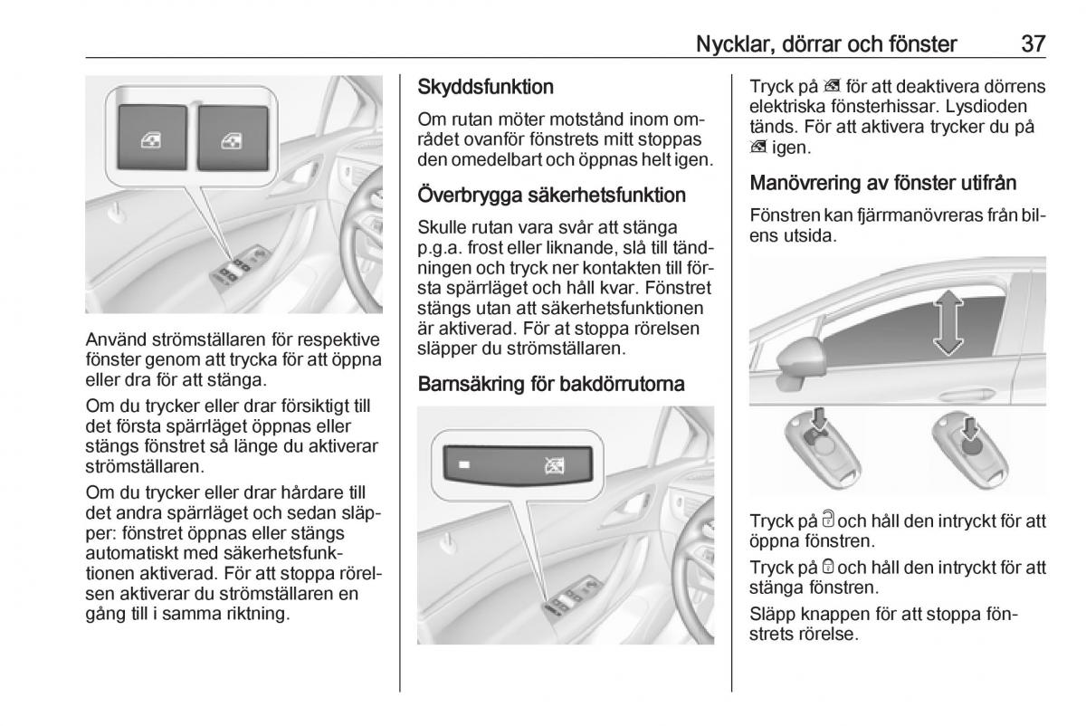 Opel Astra K V 5 instruktionsbok / page 39