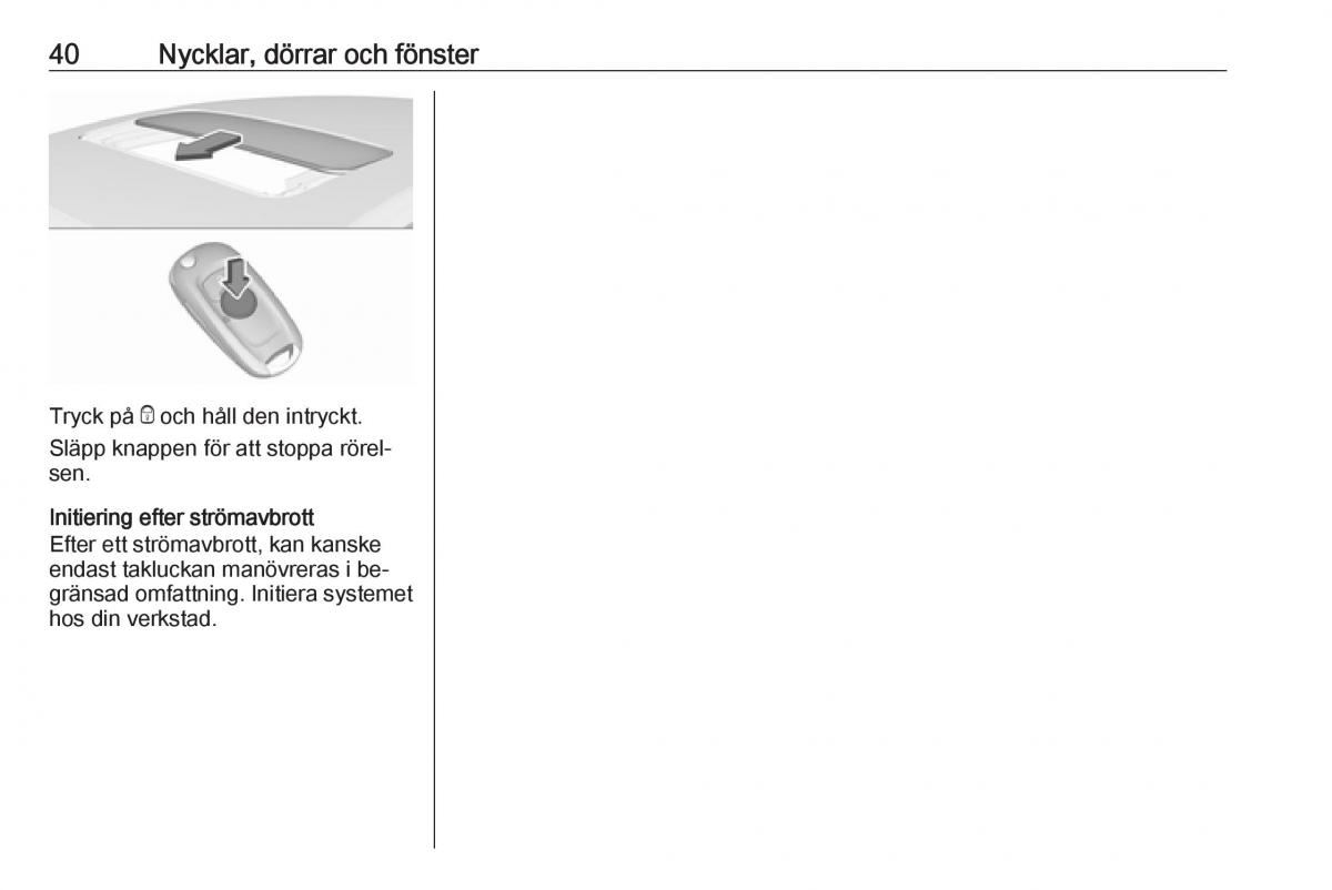 Opel Astra K V 5 instruktionsbok / page 42