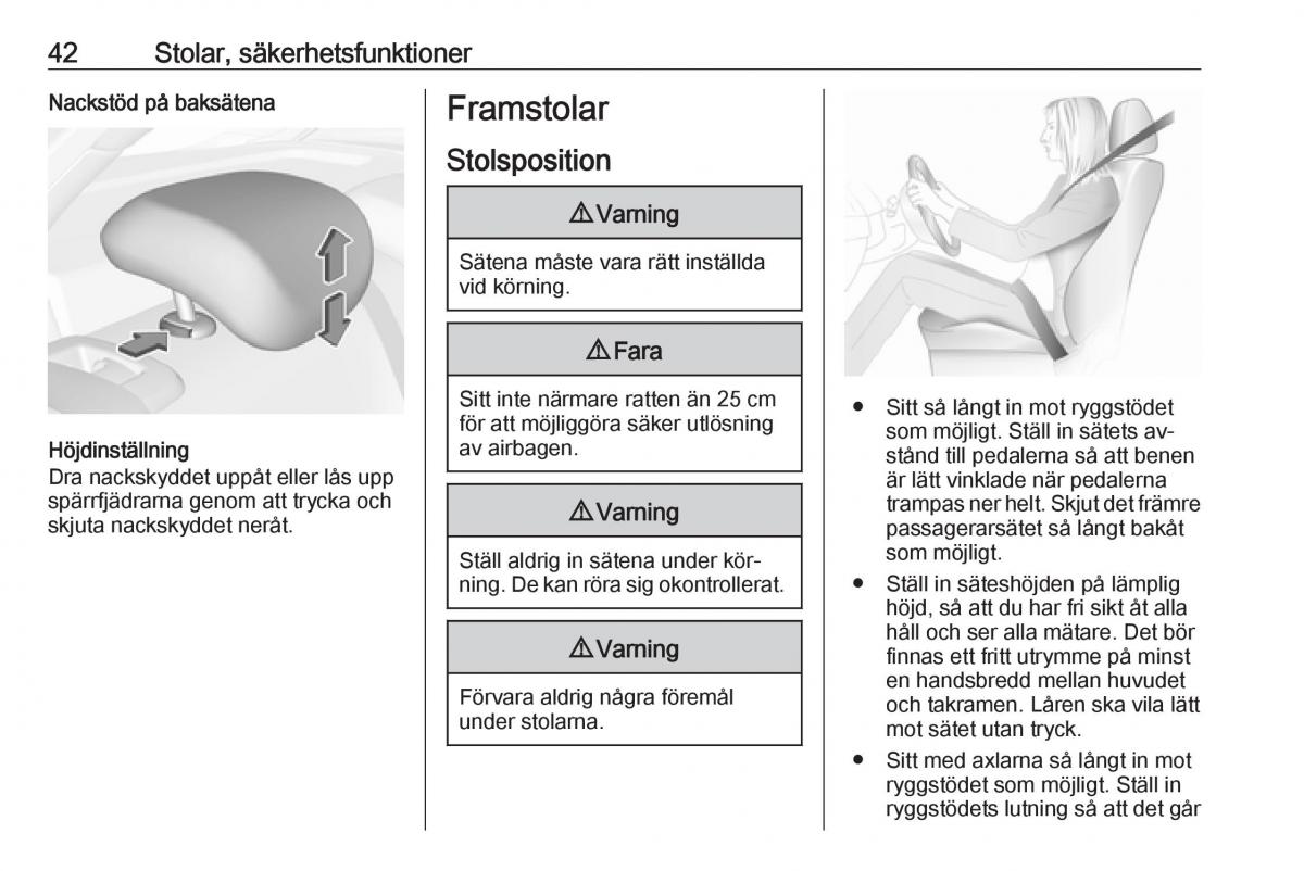 Opel Astra K V 5 instruktionsbok / page 44