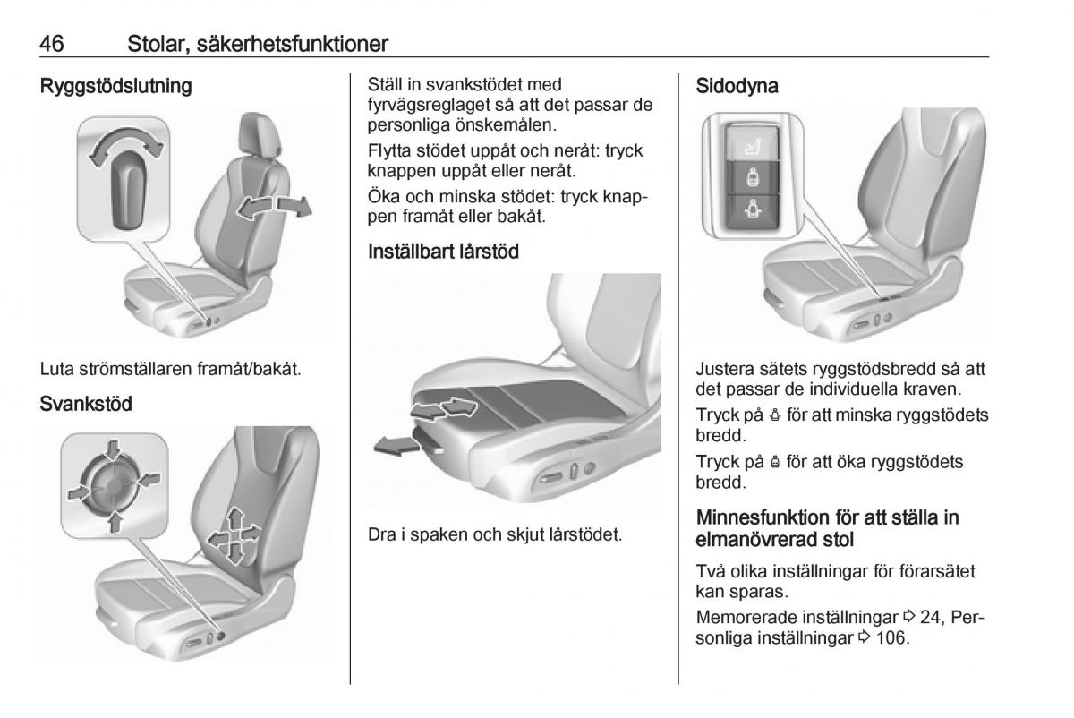 Opel Astra K V 5 instruktionsbok / page 48