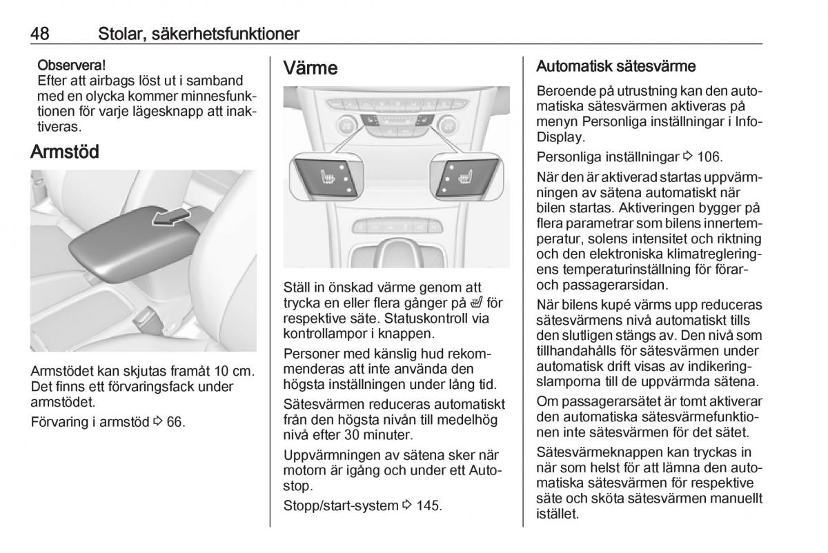 Opel Astra K V 5 instruktionsbok / page 50