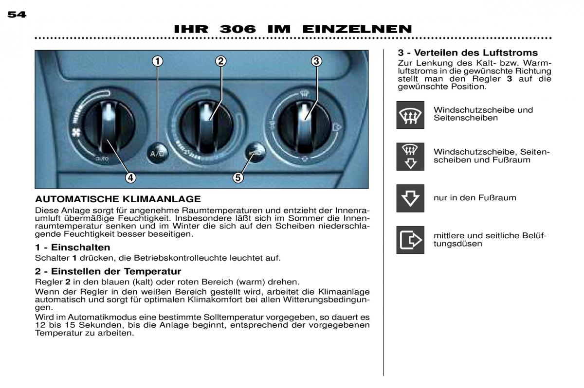 Peugeot 306 Break PH3 Handbuch / page 60