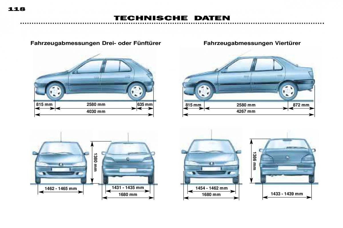 Peugeot 306 Break PH3 Handbuch / page 125