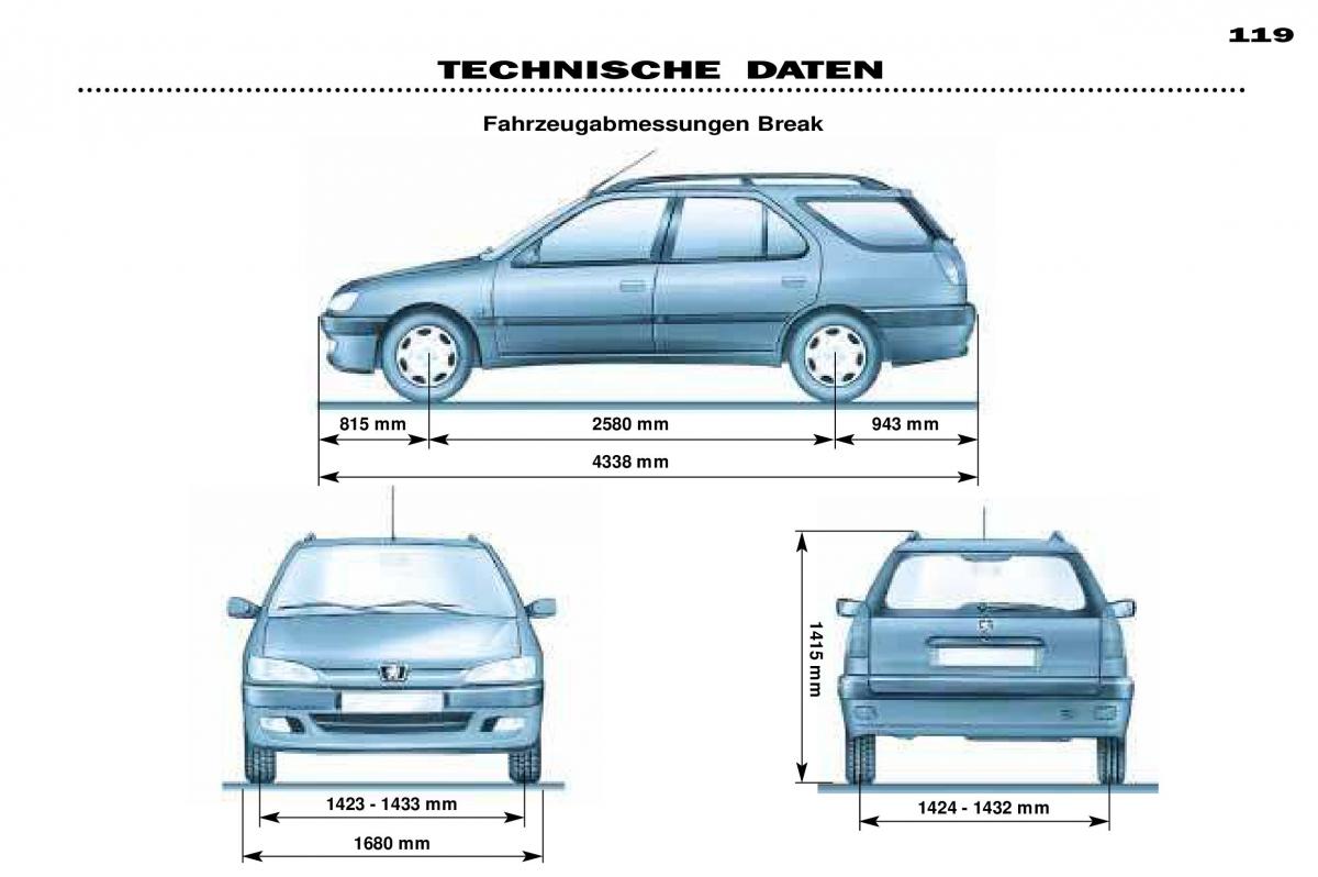 Peugeot 306 Break PH3 Handbuch / page 126