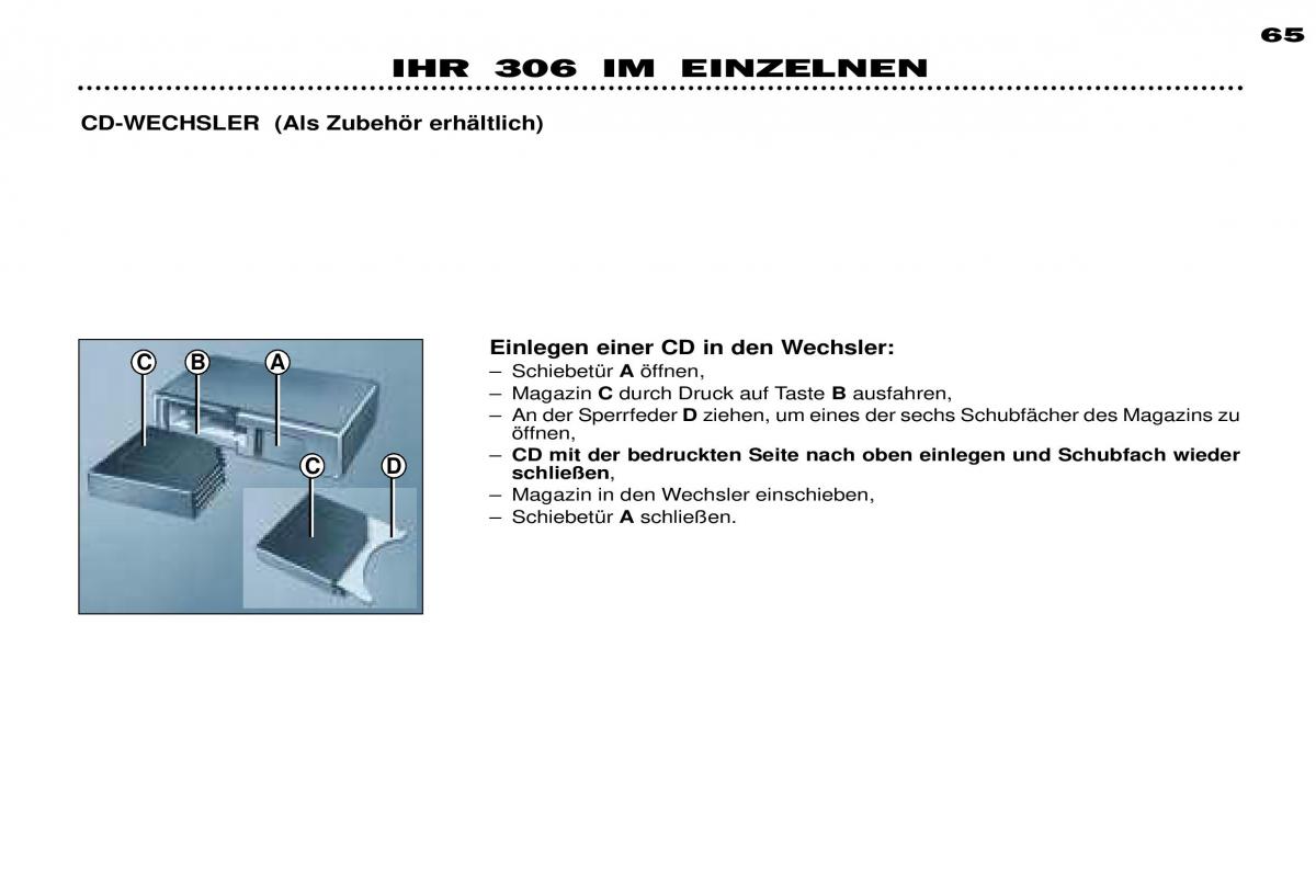 Peugeot 306 Break PH3 Handbuch / page 42