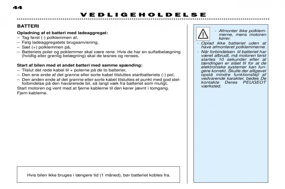 Peugeot 306 Break PH3 Bilens instruktionsbog / page 112