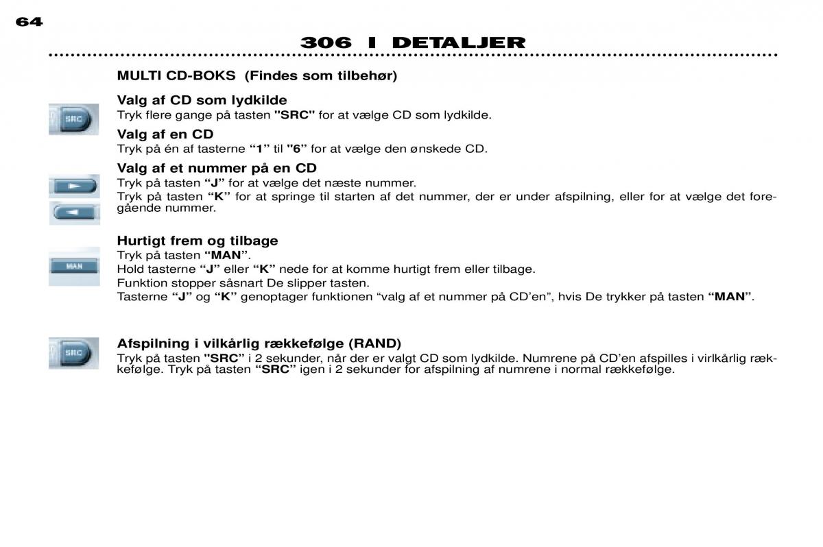 Peugeot 306 Break PH3 Bilens instruktionsbog / page 41