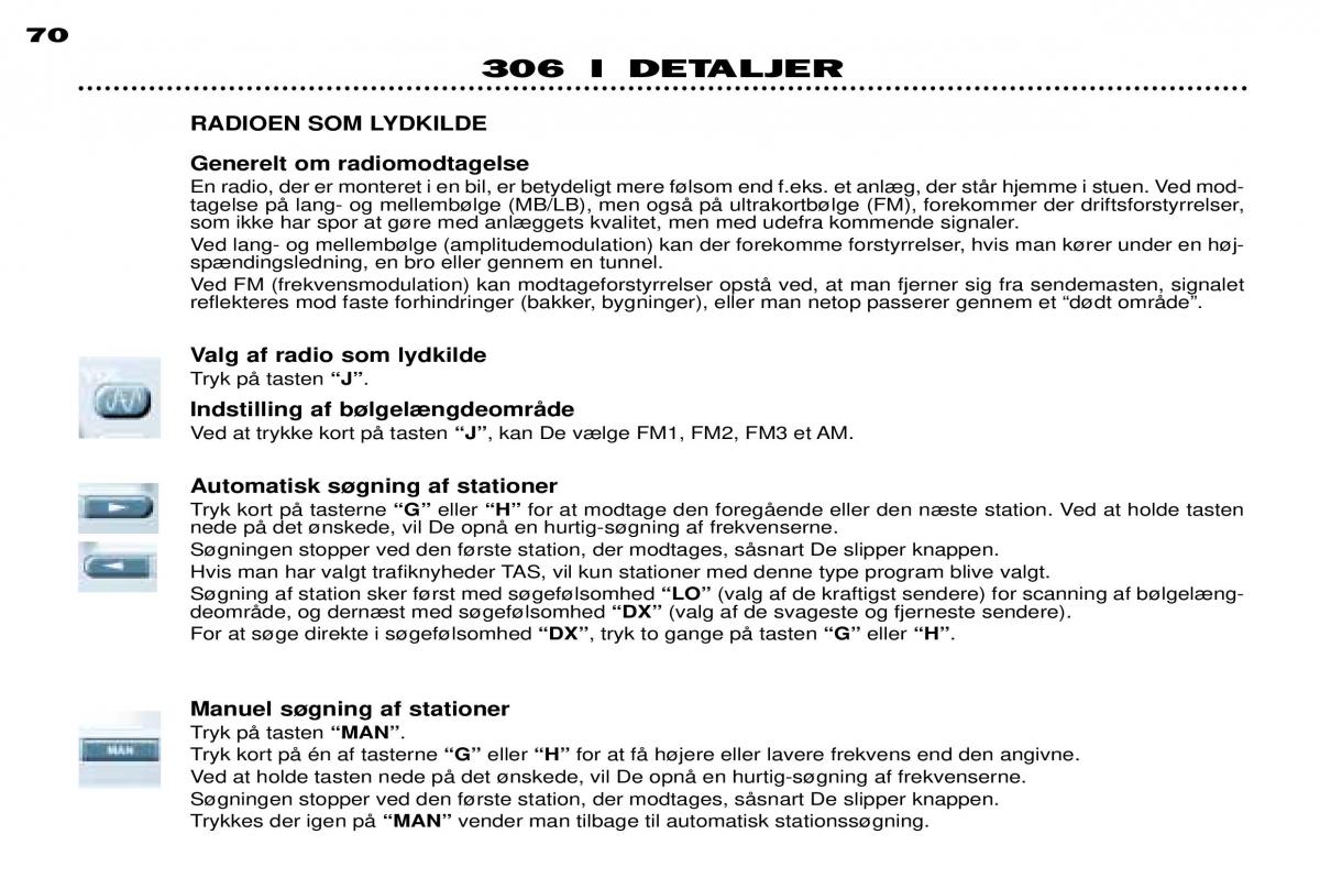 Peugeot 306 Break PH3 Bilens instruktionsbog / page 47