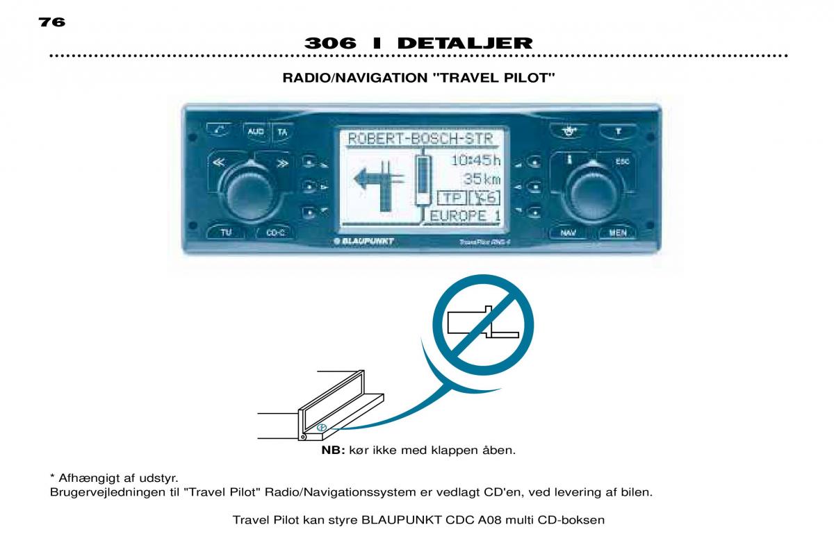 Peugeot 306 Break PH3 Bilens instruktionsbog / page 54