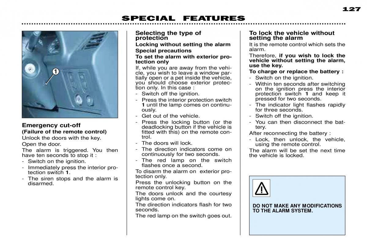 Peugeot 306 Break PH3 owners manual / page 74